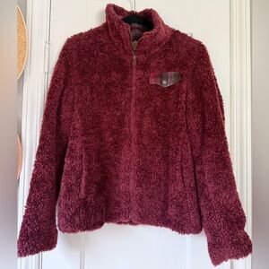 Pendleton maroon jacket.